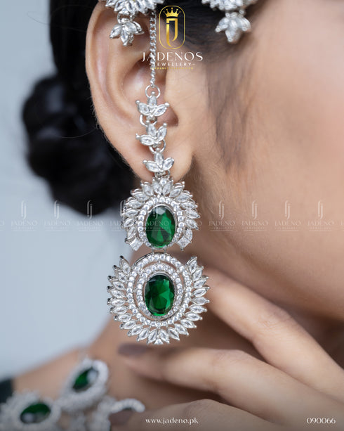 Jadeno's Signature Arzoo-e-Husn Set with Tika Jhumar
